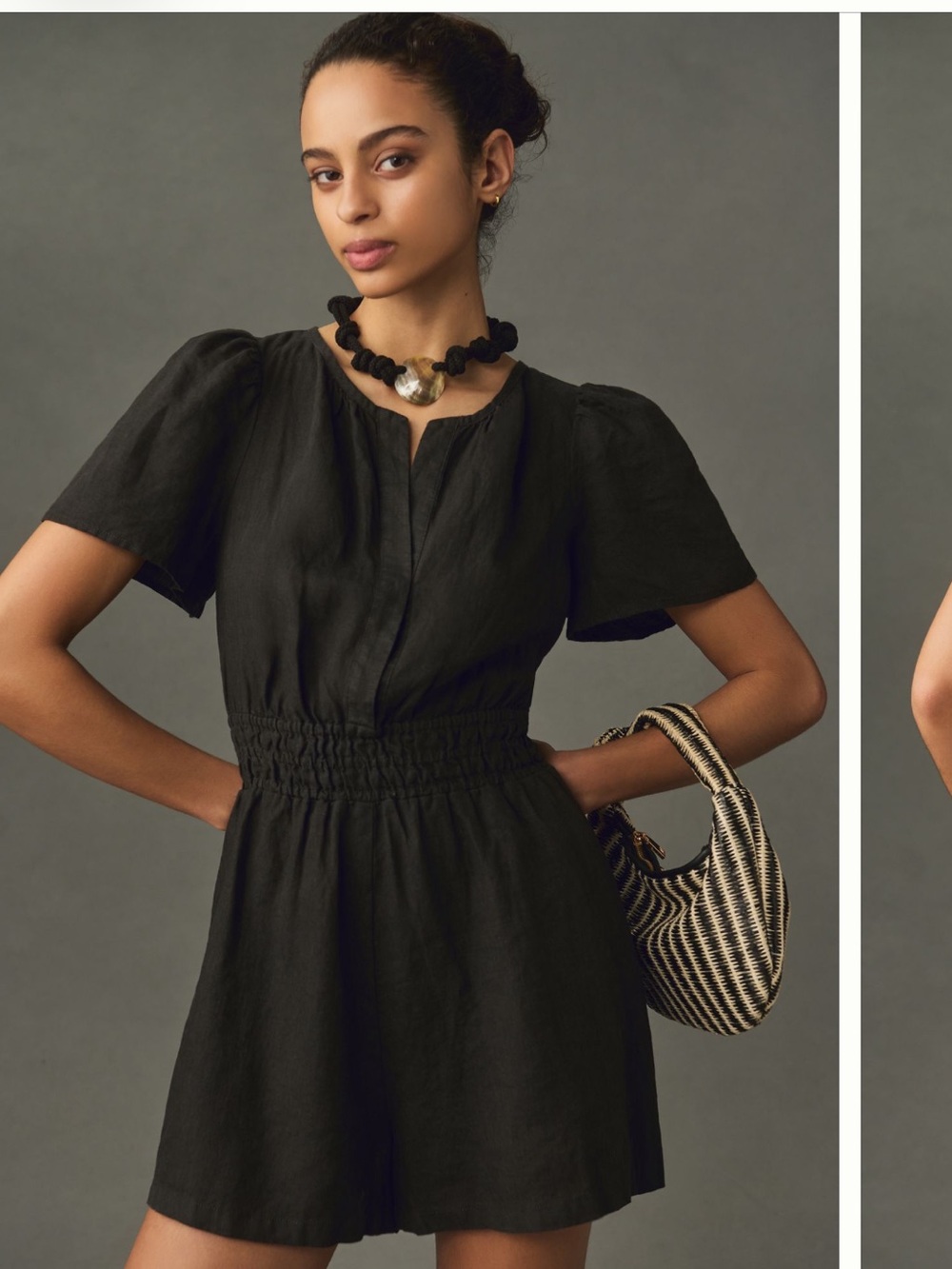 Anthropologie The Somerset Linen Romper